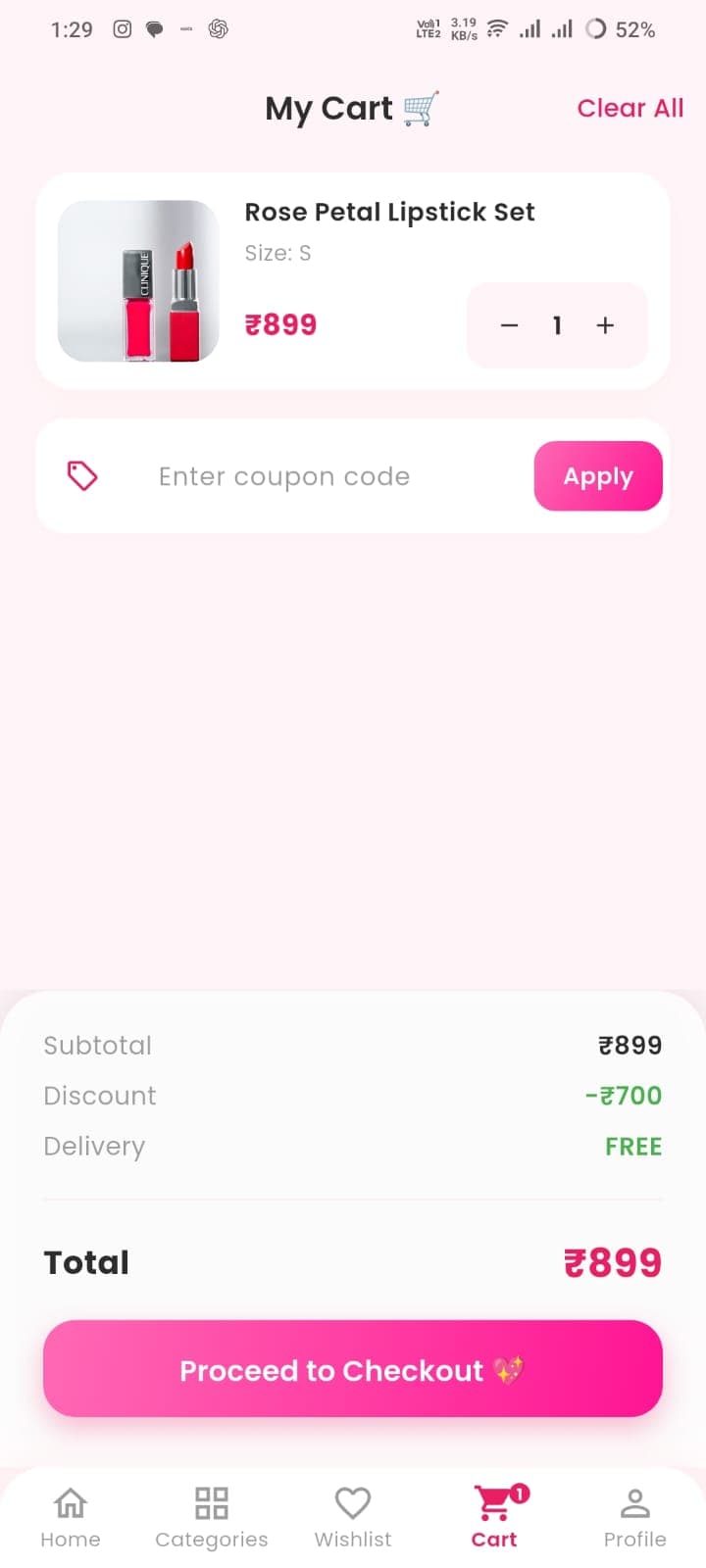GlowCart Shopping Cart